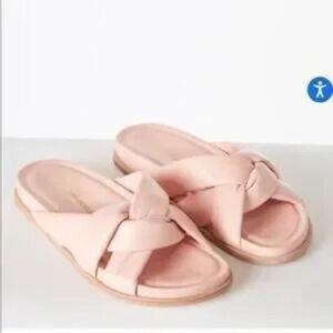 Anthropologie The Odells Puffy Slides Pink Summer Sandals EU 40 US 9.5